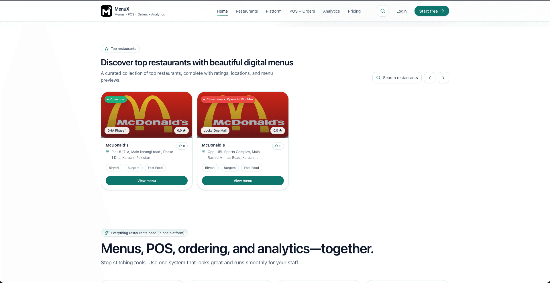 Menux — All-in-one restaurant manager screenshot 2