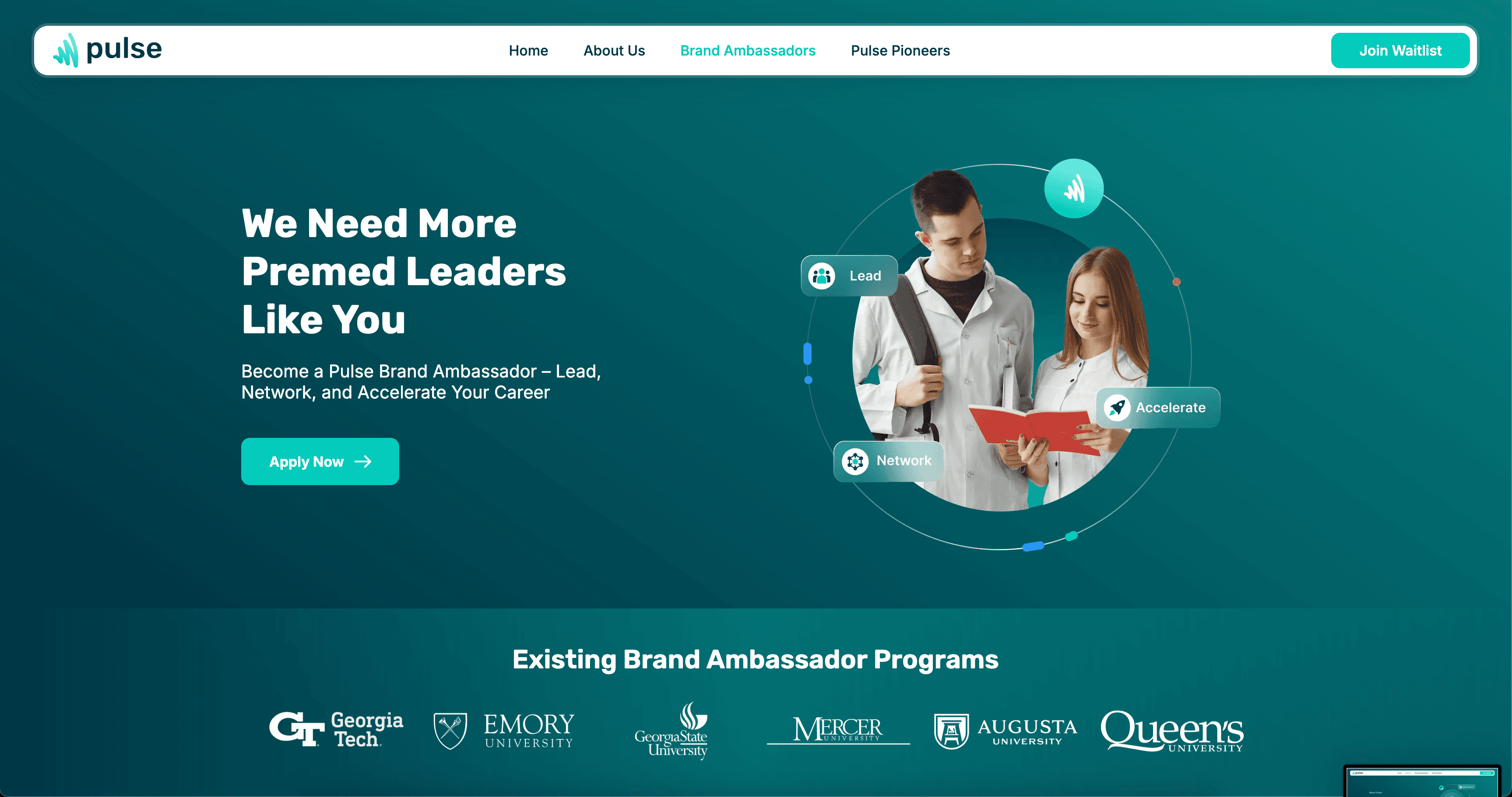 Pulse — Healthcare platform landing page screenshot 3