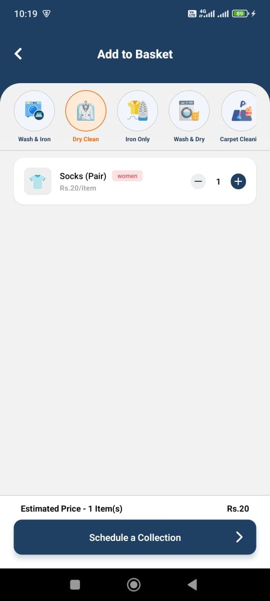Klenit mobile app, interface screen 10