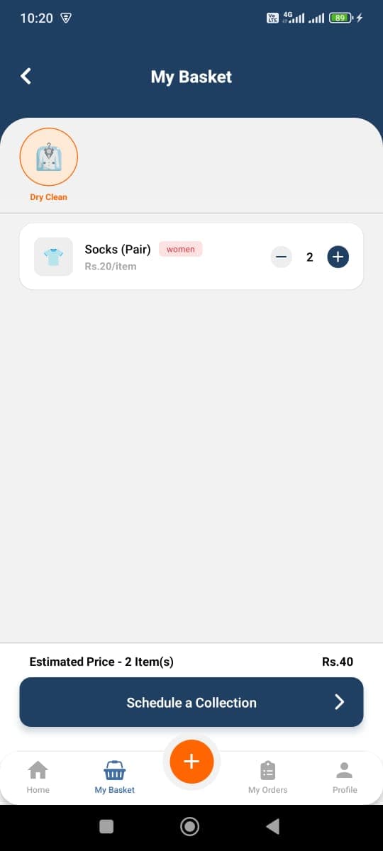 Klenit mobile app, interface screen 13