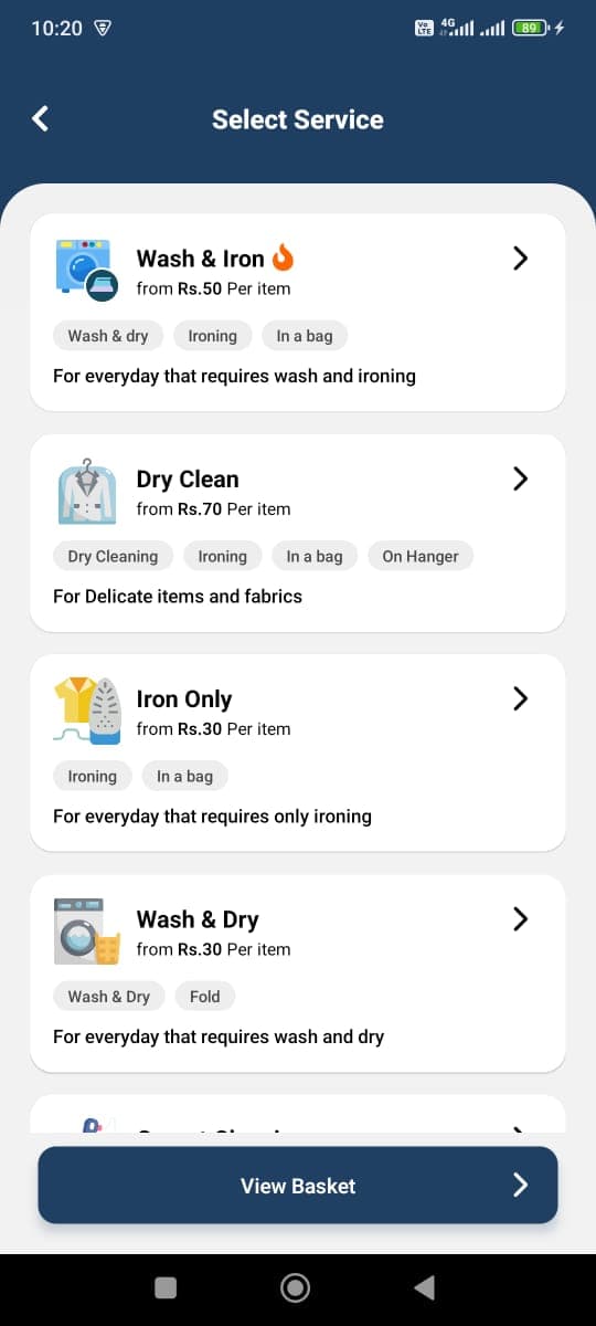 Klenit mobile app, interface screen 16
