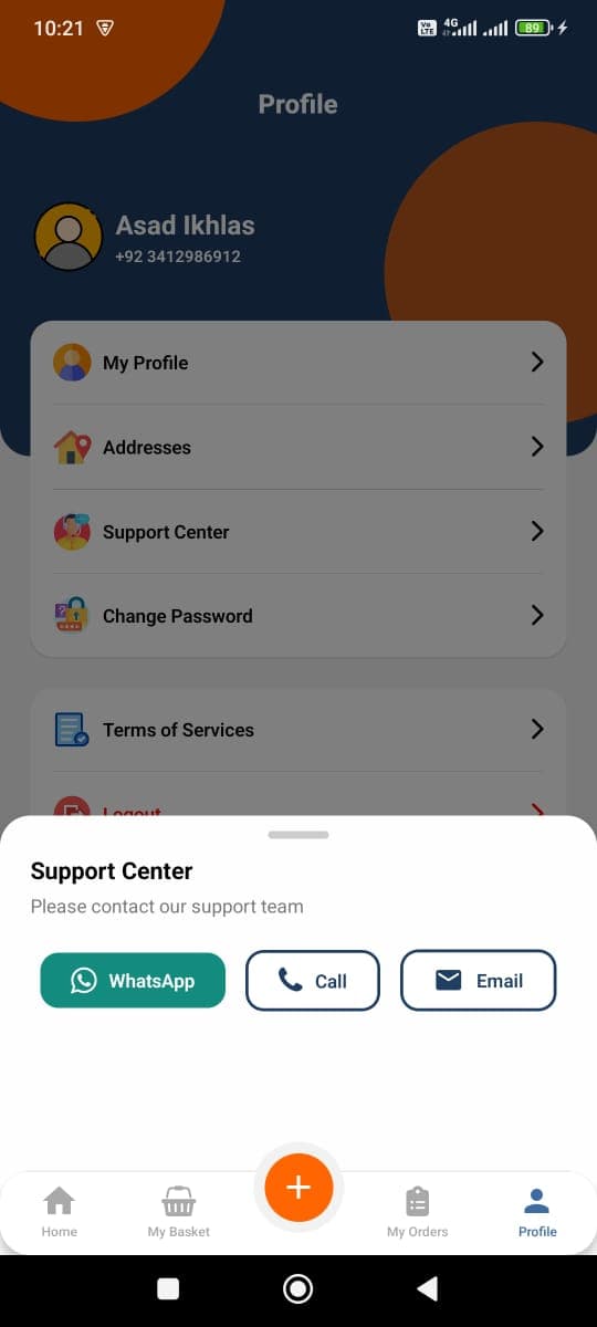 Klenit mobile app, interface screen 23
