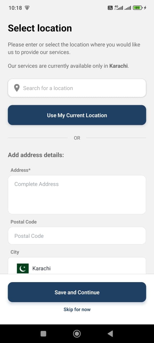 Klenit mobile app, interface screen 8