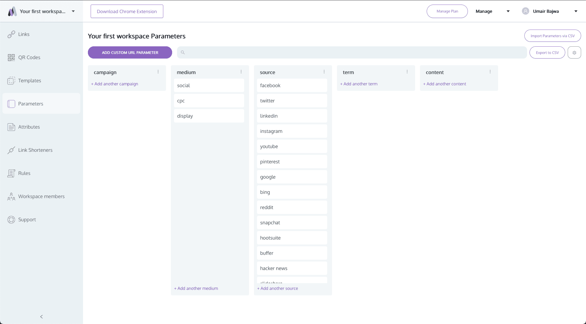 UTM.io web app, interface screen 5