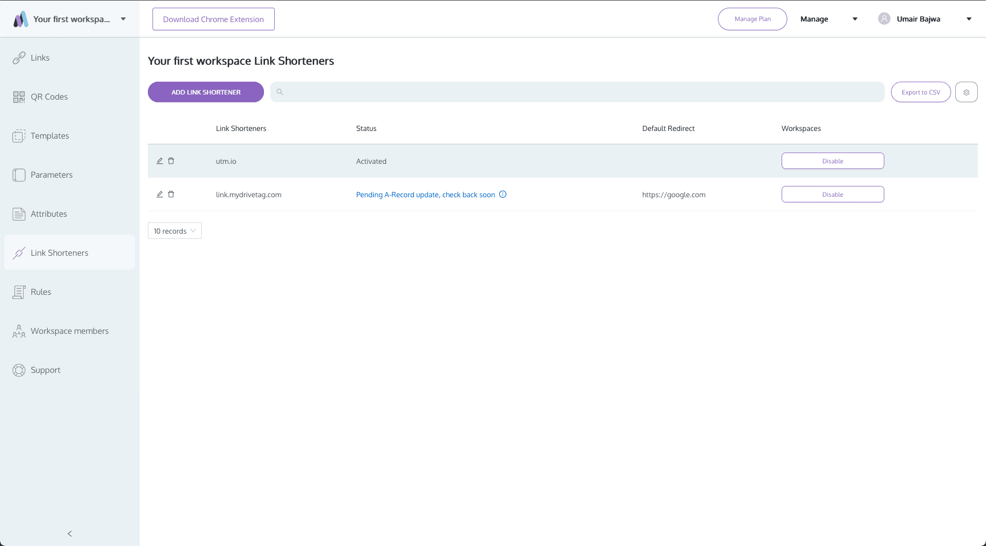UTM.io web app, interface screen 9