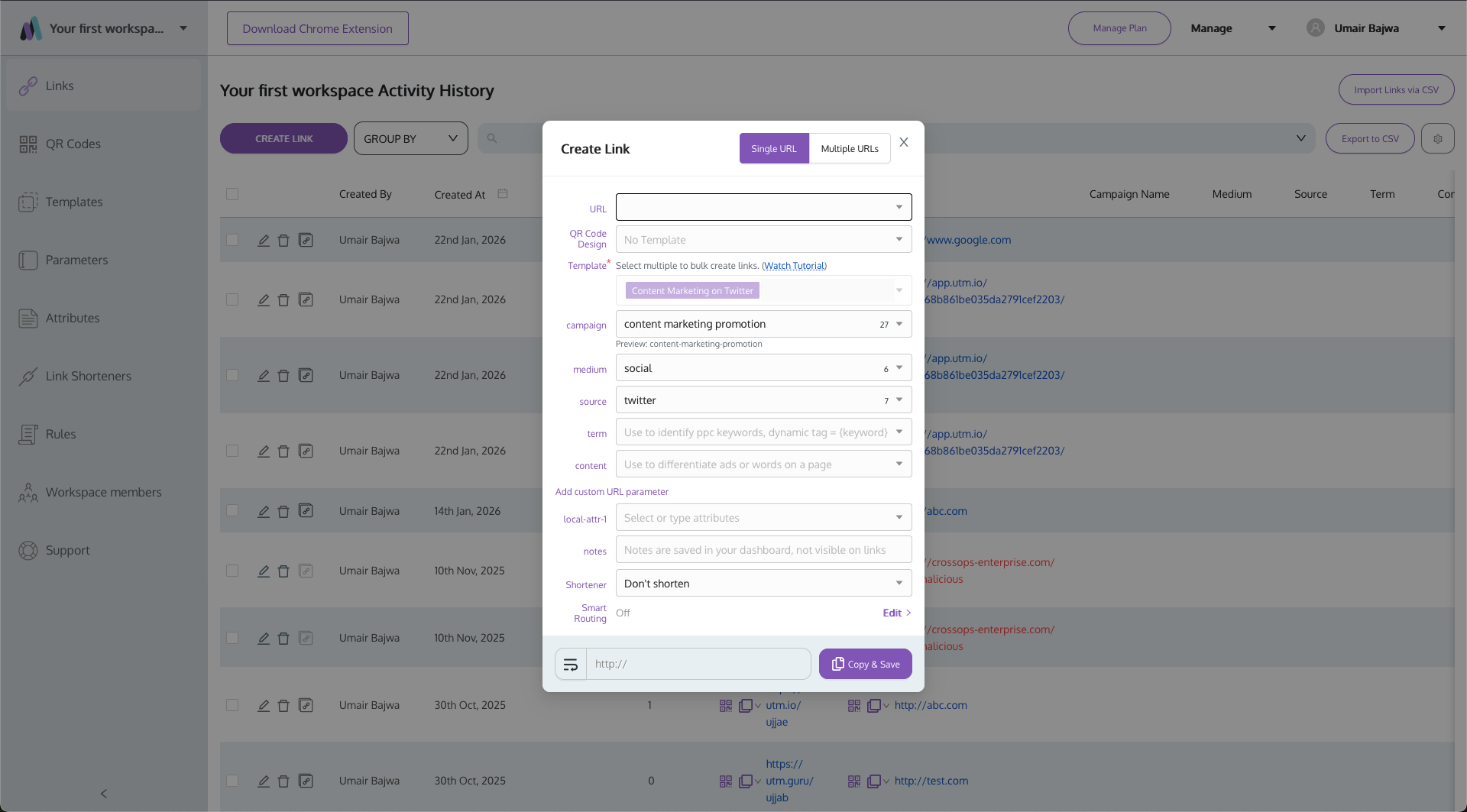 UTM.io — Build consistent UTMs across your team screenshot 3